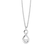 Mabina Girocollo con infinito e diamante lab-grown 553919